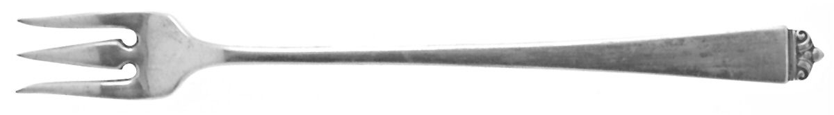 Reigning Beauty (Sterling, 1953) Short Handle Pickle/Olive Fork by Oneida Silver-1