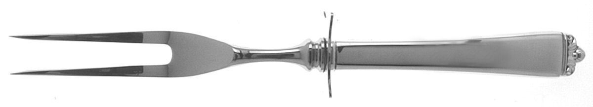 Reigning Beauty (Sterling, 1953) Small Steak Carving Fork with Stainless Prongs by Oneida Silver-1