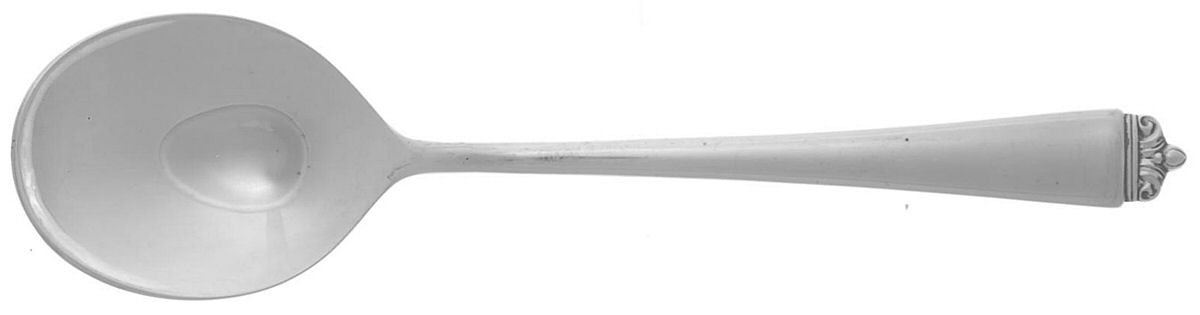 Reigning Beauty (Sterling, 1953) Round Bowl Soup Spoon (Cream Soup) by Oneida Silver-1