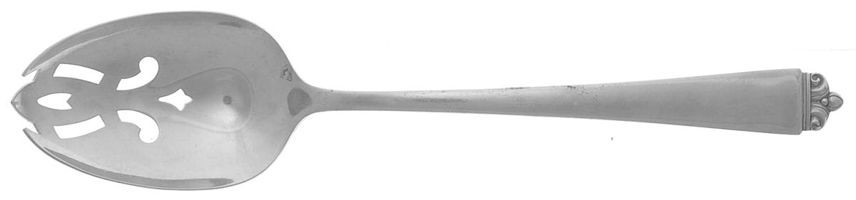 Reigning Beauty (Sterling, 1953) Pierced Tablespoon (Serving Spoon) by Oneida Silver-1