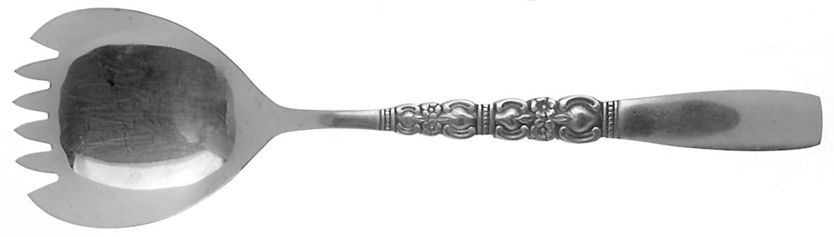 Rebecca (Stainless) Solid Salad Serving Fork by Oneida Silver-1