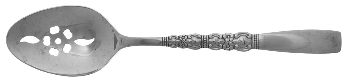 Rebecca (Stainless) Pierced Tablespoon (Serving Spoon) by Oneida Silver-1