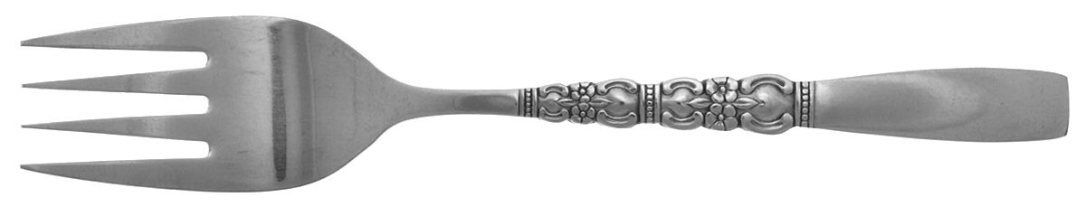 Rebecca (Stainless) Medium Solid Cold Meat Serving Fork by Oneida Silver-1