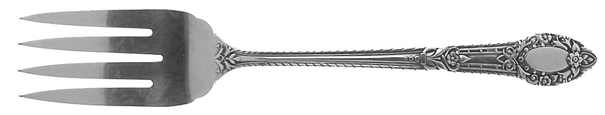 Rendezvous-Old South I (Silverplate 1938) Medium Solid Cold Meat Serving Fork by Oneida Silver-1