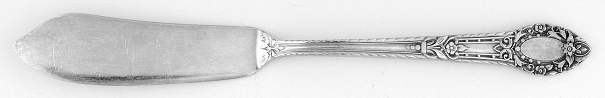 Rendezvous-Old South I (Silverplate 1938) Flat Handle Master Butter Knife by Oneida Silver-1