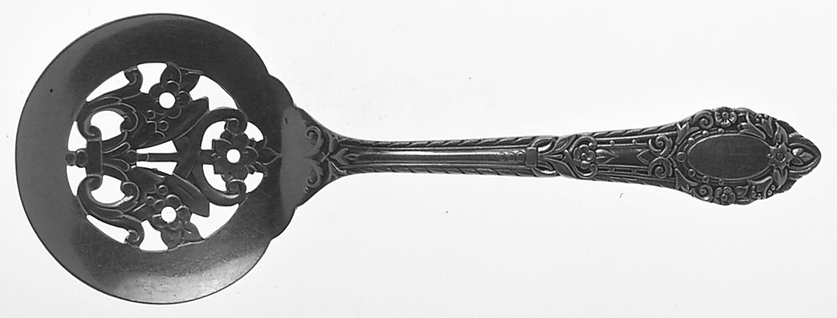 Rendezvous-Old South I (Silverplate 1938) Solid Bon Bon Spoon with Pierced Bowl by Oneida Silver-1