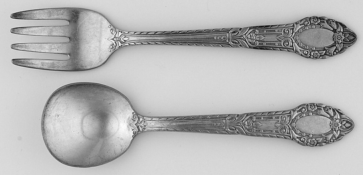 Rendezvous-Old South I (Silverplate 1938) 2 Pc Baby Set (BF, BS) by Oneida Silver-1