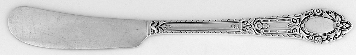 Rendezvous-Old South I (Silverplate 1938) Flat Handle Butter Spreader by Oneida Silver-1