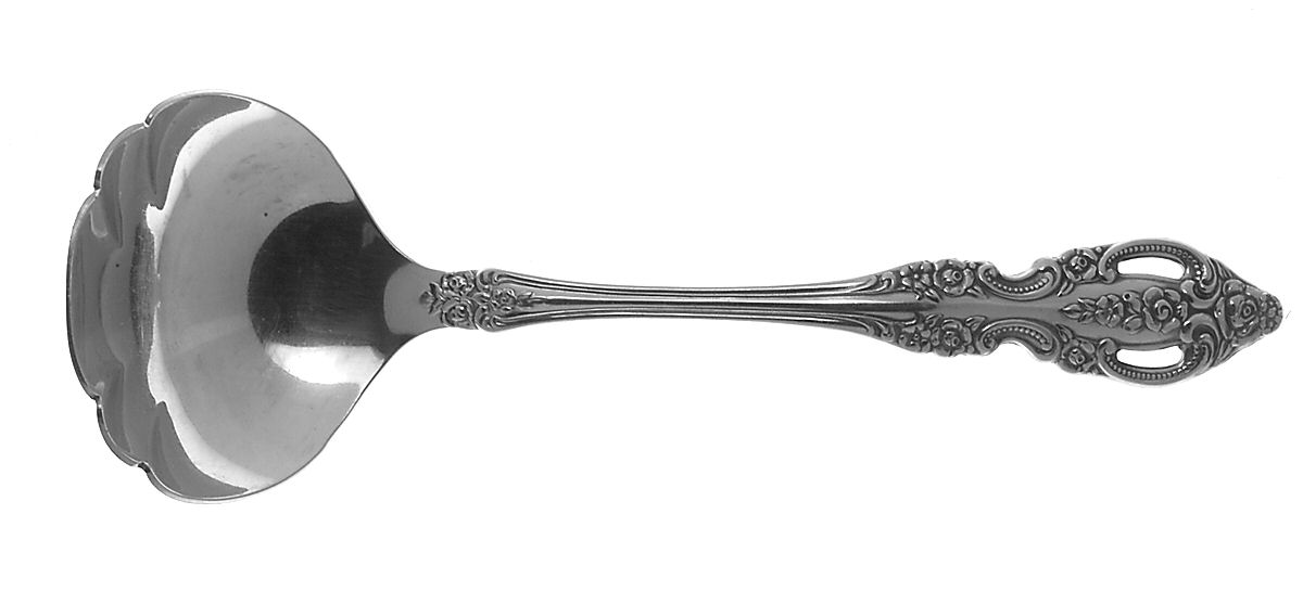 Renoir-Pembrooke (Stainless) Solid Gravy Ladle by Oneida Silver-1