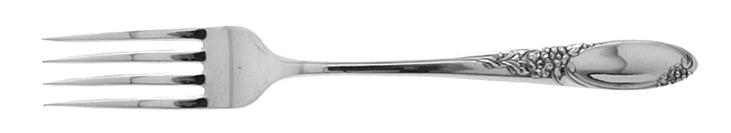 Ribbon Rose (Silverplate, 1960) Fork by Oneida Silver-1