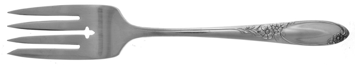 Ribbon Rose (Silverplate, 1960) Individual Salad Fork by Oneida Silver-1