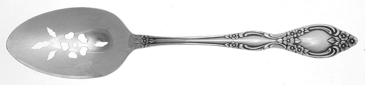 Royal Ballad (Silverplate, 1970) Pierced Tablespoon (Serving Spoon) by Oneida Silver-1
