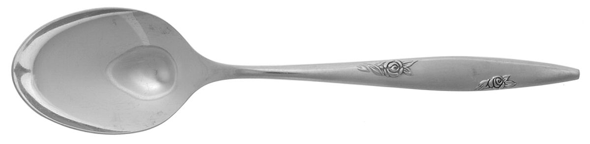 Rose Duet (Stainless) Place/Oval Soup Spoon by Oneida Silver-1