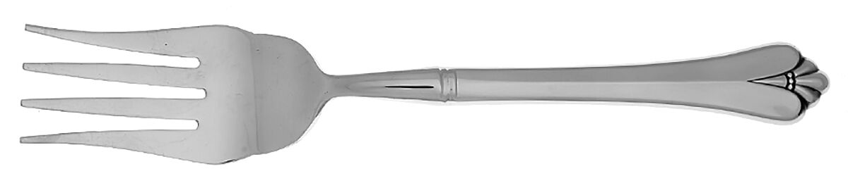 Royal Flute (Stainless) Cold Meat Fork Large, Stainless Tines HC by Oneida Silver-1
