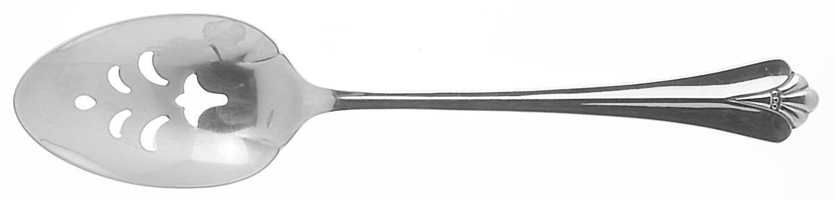 Royal Flute (Stainless) Pierced Tablespoon (Serving Spoon) by Oneida Silver-1