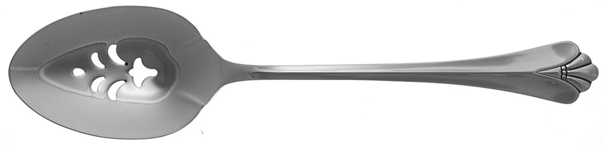 Royal Flute (Stainless) Extra Large Pierced Buffet Spoon by Oneida Silver-1