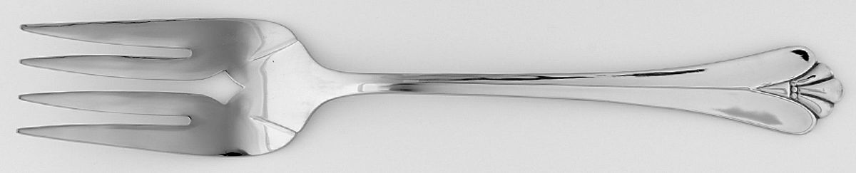 Royal Flute (Stainless) Pierced Extra Large Buffet Fork by Oneida Silver-1