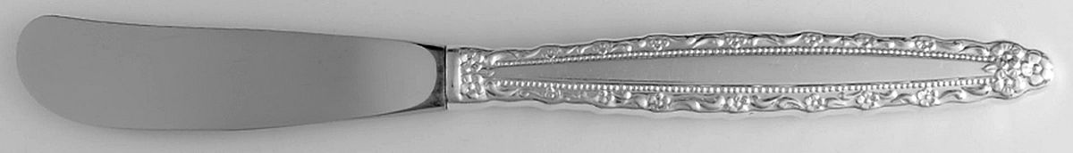 Royal Lace (Silverplate) Butter Spreader Hollow Hdl-Paddle/Stainless Blade by Oneida Silver-1