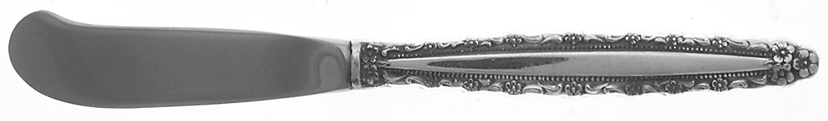 Royal Lace (Silverplate) Butter Spreader Hollow Hdl-Paddle/Stainless Blade by Oneida Silver-1