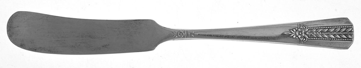 Romford (Silverplate, 1939) Flat Handle Butter Spreader by Oneida Silver-1