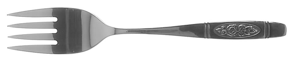 Rose Pendant (Stainless) Medium Solid Cold Meat Serving Fork by Oneida Silver-1