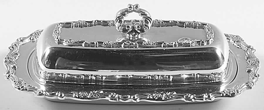 Royal Provincial (Silverplate, Hollowware) 1/4 Pound Silverplate Butter Dish, No Liner by Oneida Silver-1