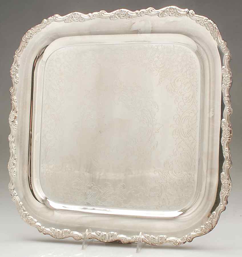 Royal Provincial (Silverplate, Hollowware) Square Silverplate Tray by Oneida Silver-1