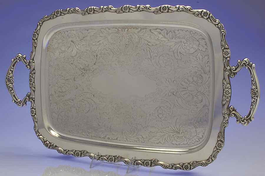 Royal Provincial (Silverplate, Hollowware) Medium Footed Waiter Tray by Oneida Silver-1