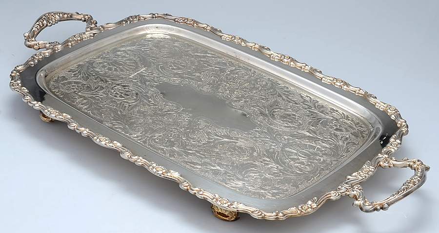 Royal Provincial (Silverplate, Hollowware) Large Silverplate Waiter Tray by Oneida Silver-1