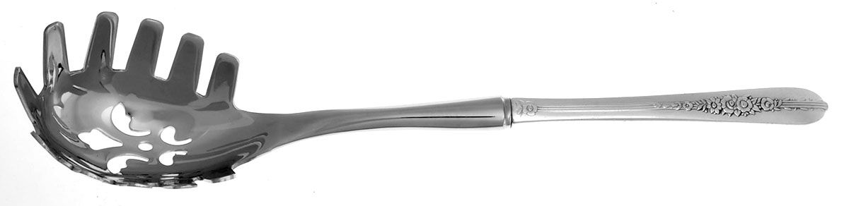 Royal Rose (Silverplate, 1939) Pasta Server with Stainless Bowl HC by Oneida Silver-1