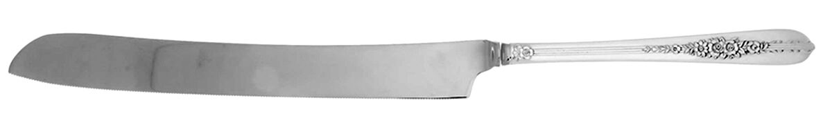 Royal Rose (Silverplate, 1939) Wedding Cake Knife with Stainless Blade HC by Oneida Silver-1