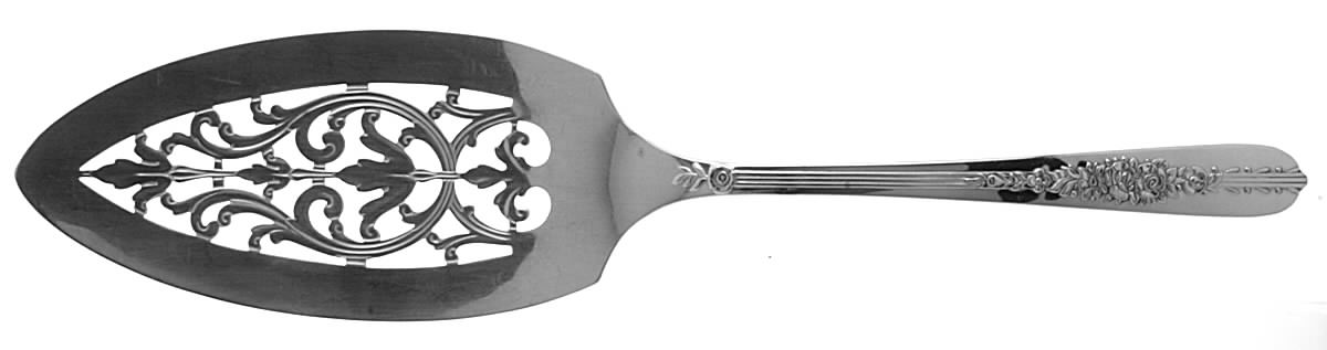 Royal Rose (Silverplate, 1939) Solid Pierced Pie Server by Oneida Silver-1
