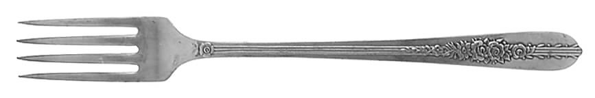 Royal Rose (Silverplate, 1939) Grille Fork (Viande) by Oneida Silver-1