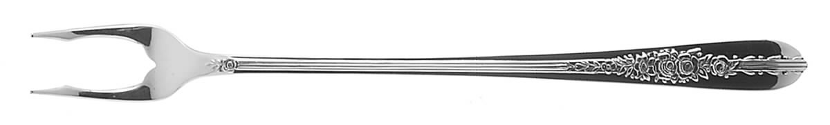 Royal Rose (Silverplate, 1939) Short Handle Pickle/Olive Fork by Oneida Silver-1