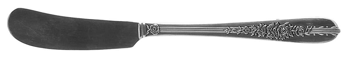 Royal Rose (Silverplate, 1939) Flat Handle Butter Spreader by Oneida Silver-1