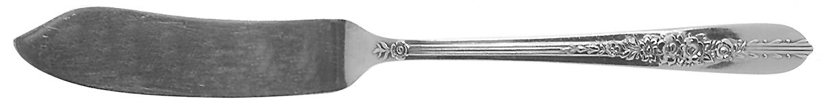 Royal Rose (Silverplate, 1939) Flat Handle Master Butter Knife by Oneida Silver-1