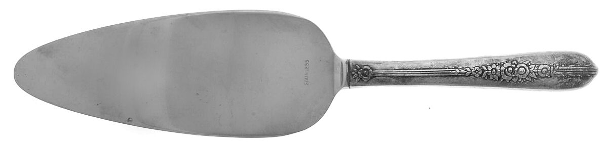 Royal Rose (Silverplate, 1939) Pie Server with Stainless Blade by Oneida Silver-1