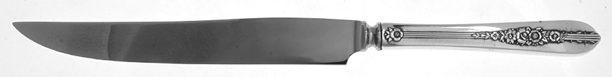 Royal Rose (Silverplate, 1939) Small Steak Carving Knife with Stainless Blade by Oneida Silver-1