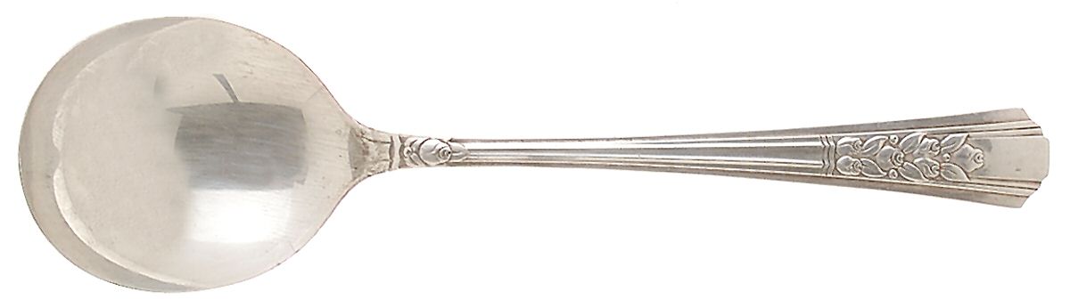 Rosalie (Silverplate, 1938) Round Bowl Soup Spoon (Gumbo) by Oneida Silver-1