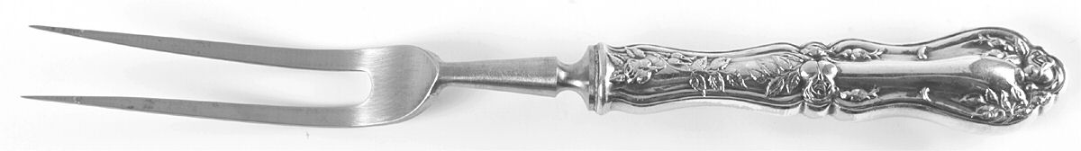 Rosemary (Silverplate, 1906) Large Stainless-Prong Roast Carving Fork by Oneida Silver-1