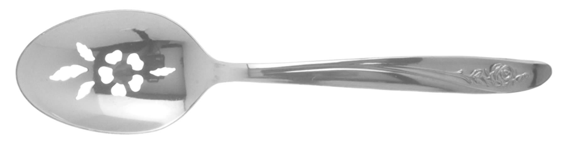 Roseanne (Stainless) Pierced Tablespoon (Serving Spoon) by Oneida Silver-1