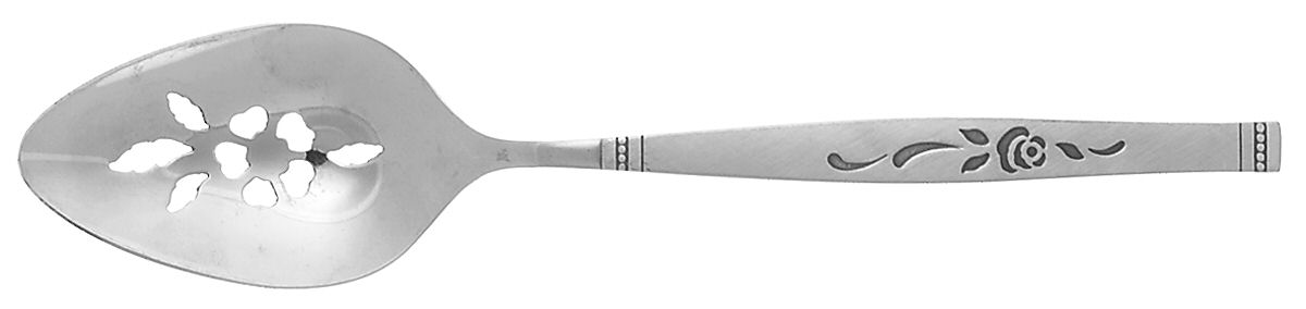 Rosewood (Stainless) Pierced Tablespoon (Serving Spoon) by Oneida Silver-1