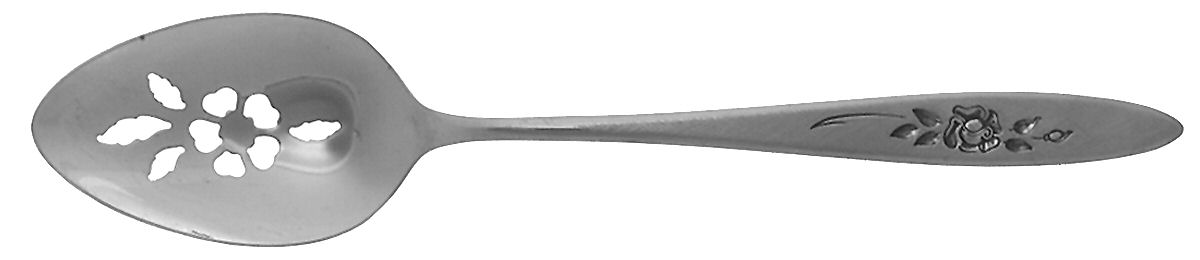 Rose Shadow (Stainless) Pierced Tablespoon (Serving Spoon) by Oneida Silver-1