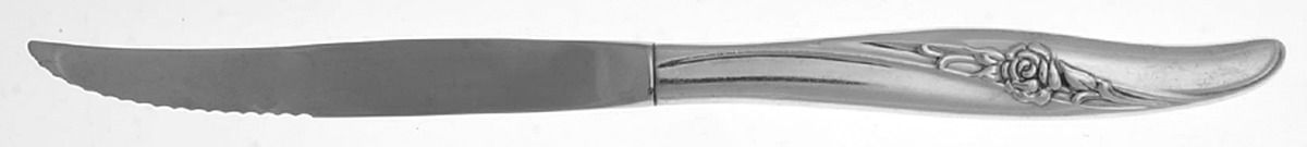 Rose Song (Silverplate, 1964) Individual Steak Knife Hollow Handle by Oneida Silver-1