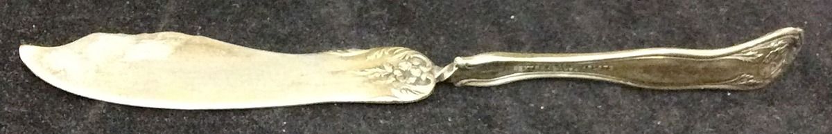 Roxbury (Silverplate, 1906) Flat Handle Master Butter Knife by Oneida Silver-1