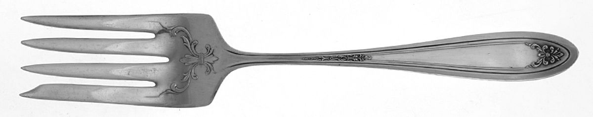 Roxbury (Silverplate, 1923) Small Solid Cold Meat Serving Fork by Oneida Silver-1