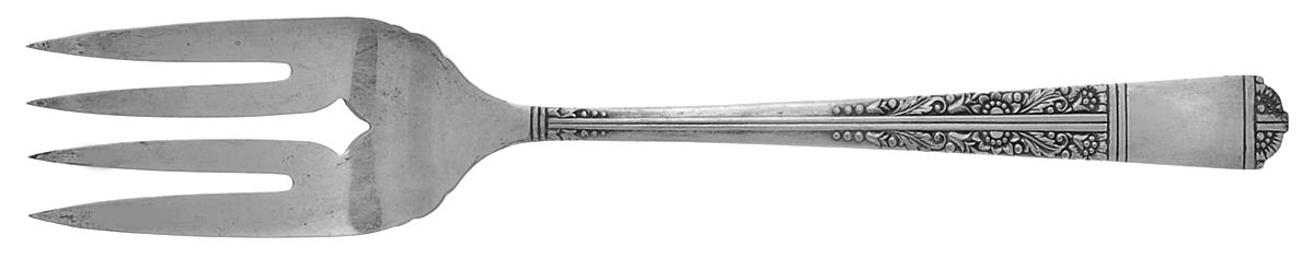 Royal York (Silverplate, 1937) Medium Solid Cold Meat Serving Fork by Oneida Silver-1