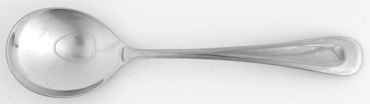 Sand Dune (Stainless, Glossy, Wide Indent Center) Round Bowl Soup Spoon (Cream Soup) by Oneida Silver-1