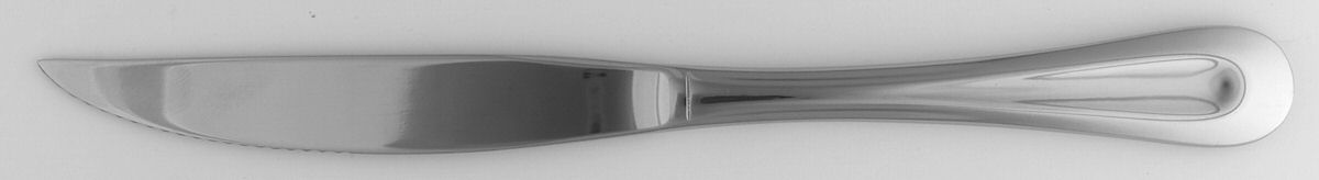 Sand Dune (Stainless, Glossy, Wide Indent Center) Individual Solid Handle Steak Knife by Oneida Silver-1