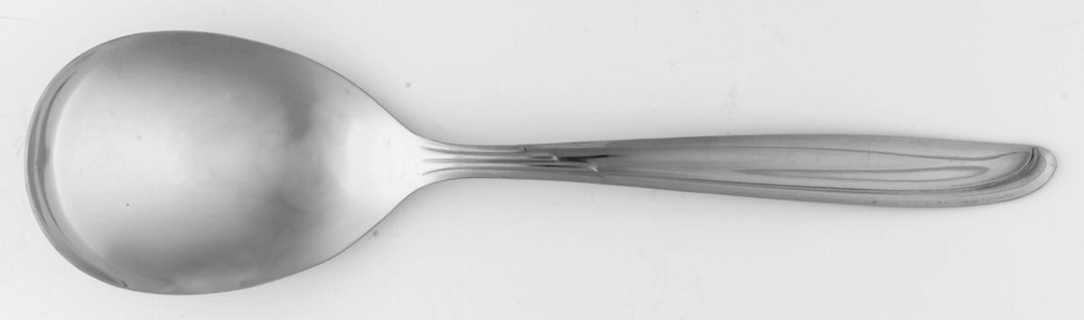 Sand Dune (Stainless, Groove Down Side) Solid Smooth Casserole Spoon by Oneida Silver-1